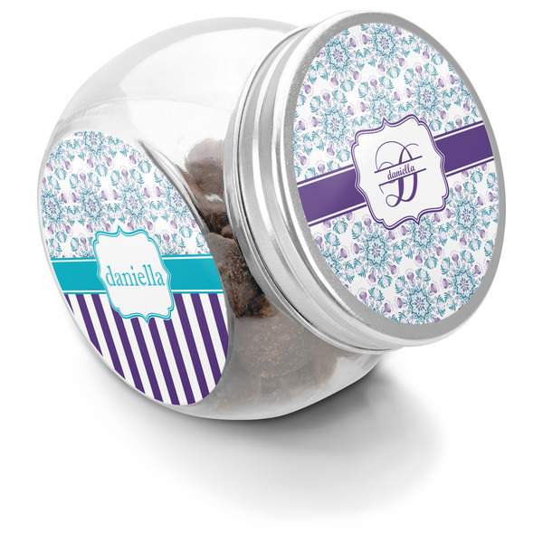 Custom Mandala Floral Puppy Treat Jar (Personalized)