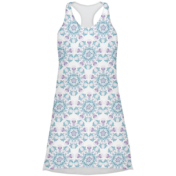 Custom Mandala Floral Racerback Dress - Large