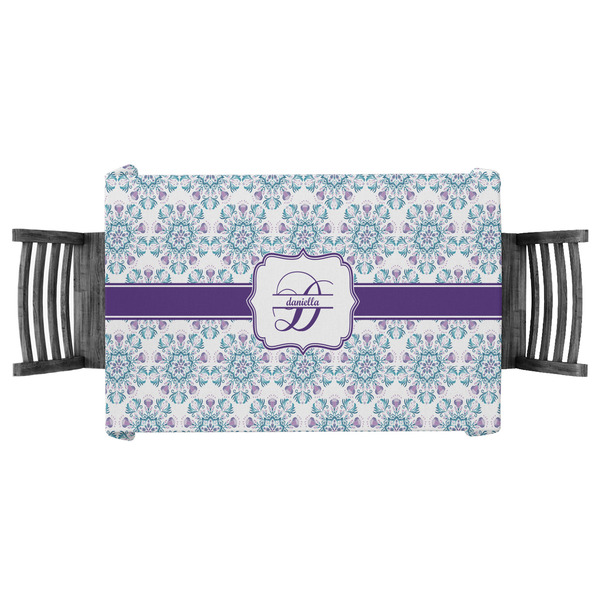 Custom Mandala Floral Tablecloth - 58"x58" (Personalized)