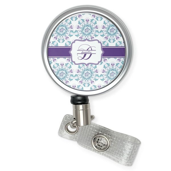 Custom Mandala Floral Retractable Badge Reel (Personalized)