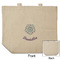 Mandala Floral Reusable Cotton Grocery Bag - Front & Back View