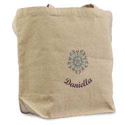 Mandala Floral Reusable Cotton Grocery Bag - Single (Personalized)
