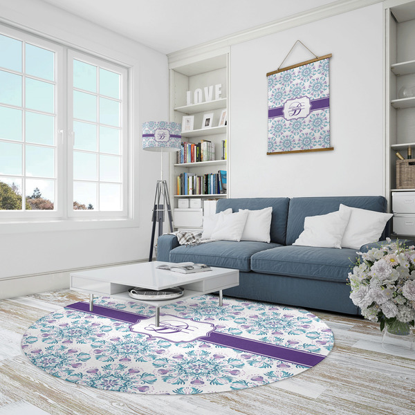 Mandala Floral Round Area Rug - IN CONTEXT