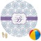 Mandala Floral Round Beach Towel (Personalized)