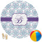 Mandala Floral Round Beach Towel (Personalized)