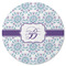 Mandala Floral Round Rubber Backed Coaster (Personalized)