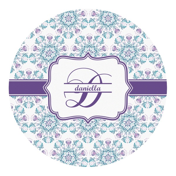 Custom Mandala Floral Round Decal - Small (Personalized)
