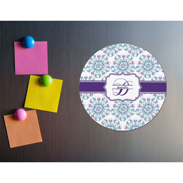 Mandala Floral Round Fridge Magnet - LIFESTYLE