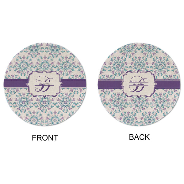 Mandala Floral Round Linen Placemats - APPROVAL (double sided)