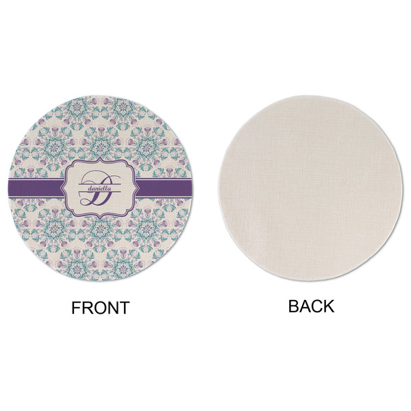 Mandala Floral Round Linen Placemats - APPROVAL (single sided)