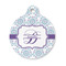 Mandala Floral Round Pet ID Tag - Small (Personalized)