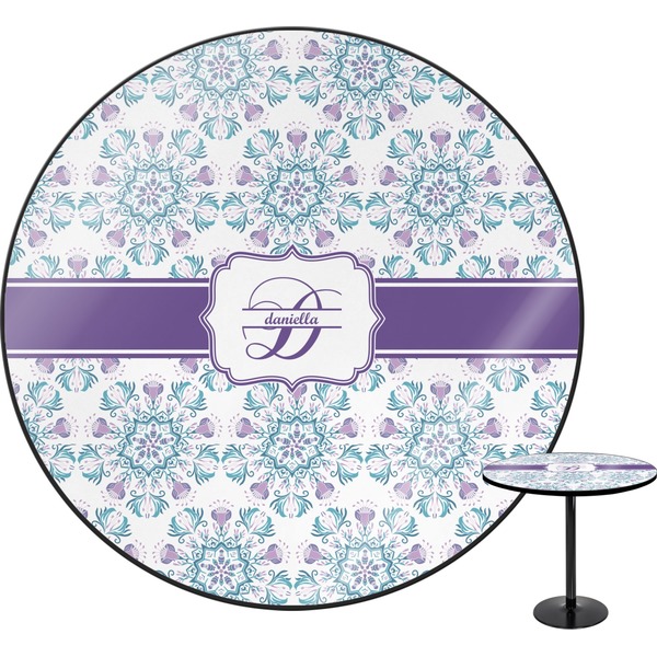 Custom Mandala Floral Round Table - 30" (Personalized)