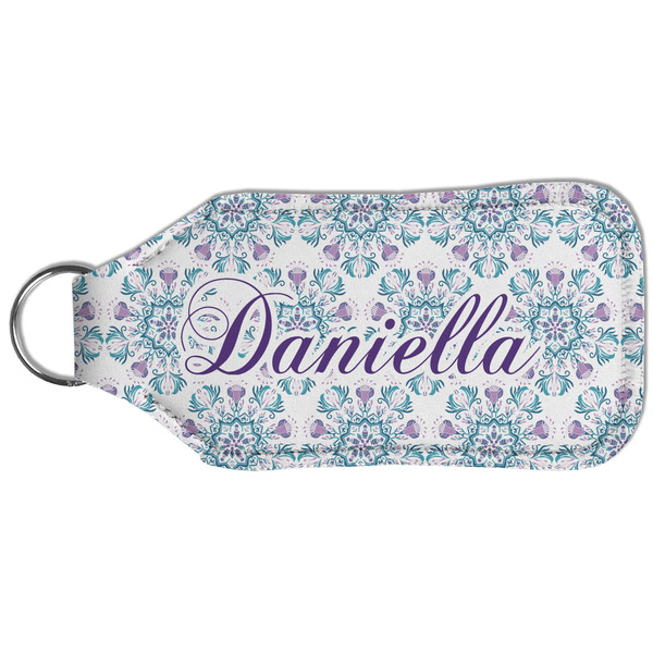 Mandala Floral Sanitizer Holder Keychain - Large (Back)