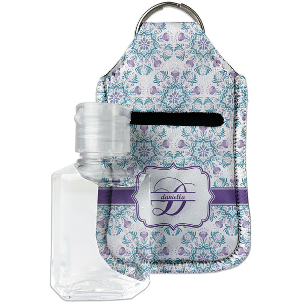 Custom Mandala Floral Hand Sanitizer & Keychain Holder - Small (Personalized)