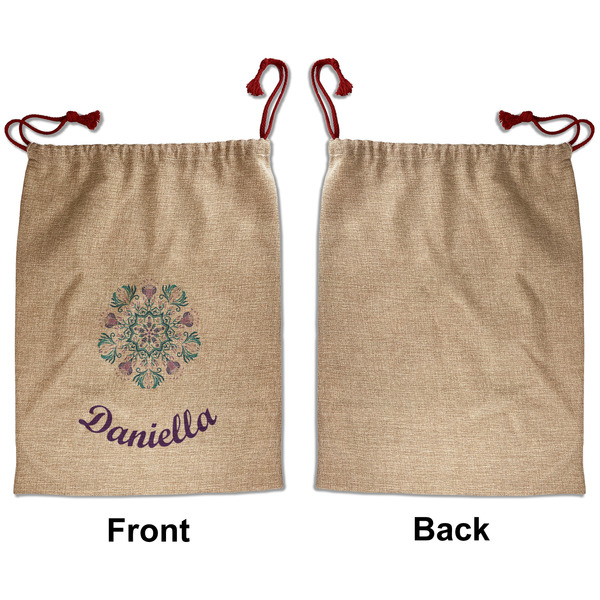 Mandala Floral Santa Bag - Approval - Front