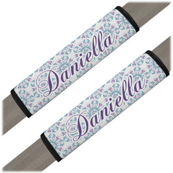 Mandala Floral Seat Belt Covers (Set of 2) (Personalized)