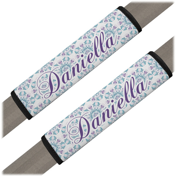 Custom Mandala Floral Seat Belt Covers (Set of 2) (Personalized)