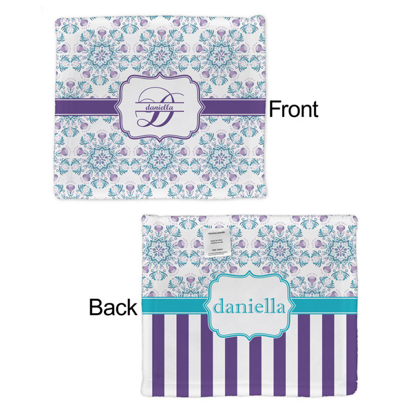 Mandala Floral Security Blanket - Front & Back View