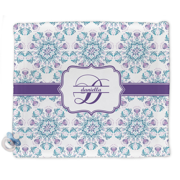 Custom Mandala Floral Security Blanket - Single Sided (Personalized)