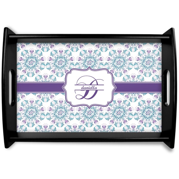 Custom Mandala Floral Wooden Tray (Personalized)