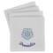 Mandala Floral Absorbent Stone Coasters - Set of 4 (Personalized)