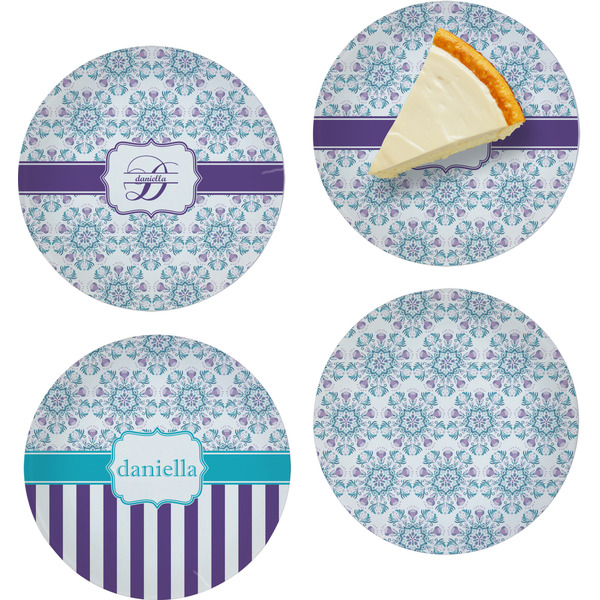 Mandala Floral Set of Appetizer / Dessert Plates