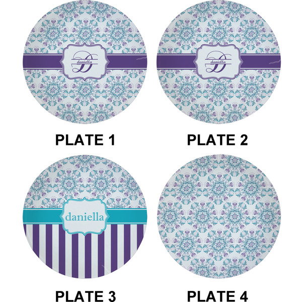 Mandala Floral Set of Appetizer / Dessert Plates (Approval)