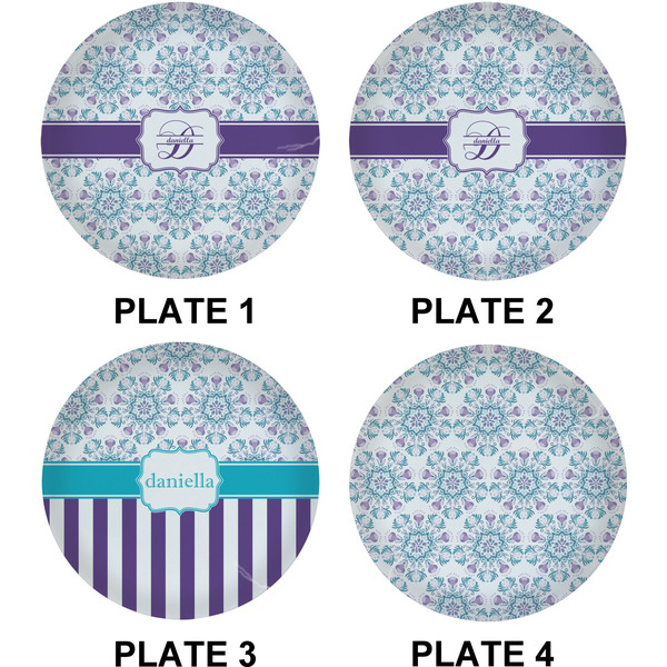 Mandala Floral Set of Lunch / Dinner Plates (Approval)