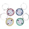 Mandala Floral Wine Charms (Set of 4) (Personalized)