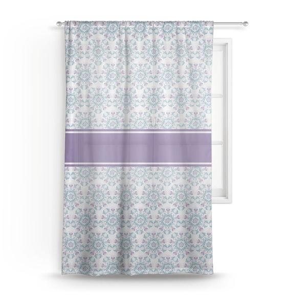 Custom Mandala Floral Sheer Curtain - 50"x84"