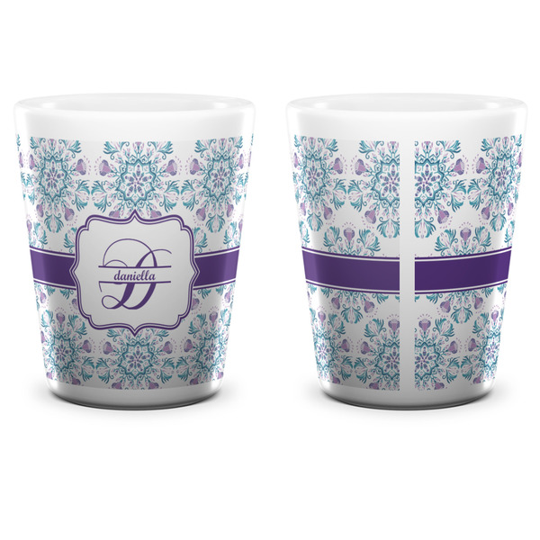 Mandala Floral Shot Glass - White - APPROVAL
