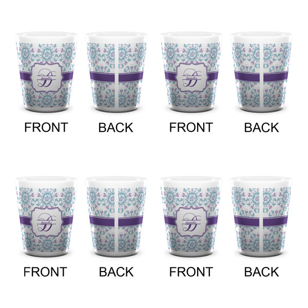 Mandala Floral Shot Glass - White - Set of 4 - APPROVAL