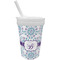 Mandala Floral Sippy Cup with Straw (Personalized)