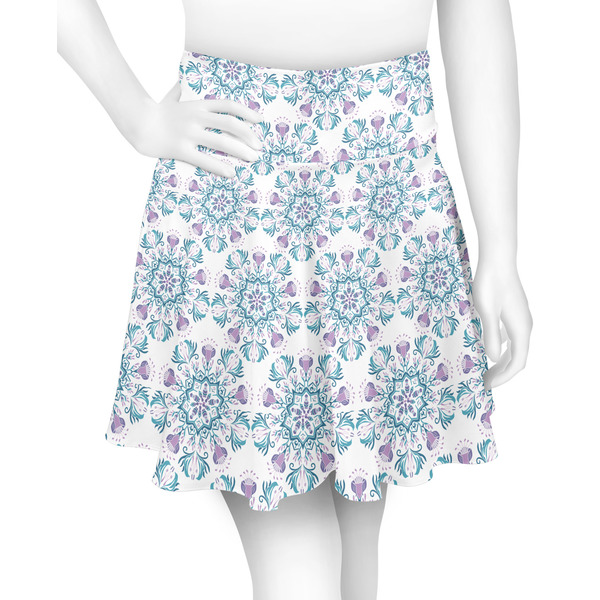 Custom Mandala Floral Skater Skirt - Large
