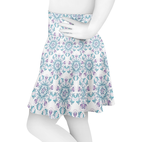 Mandala Floral Skater Skirt - Side