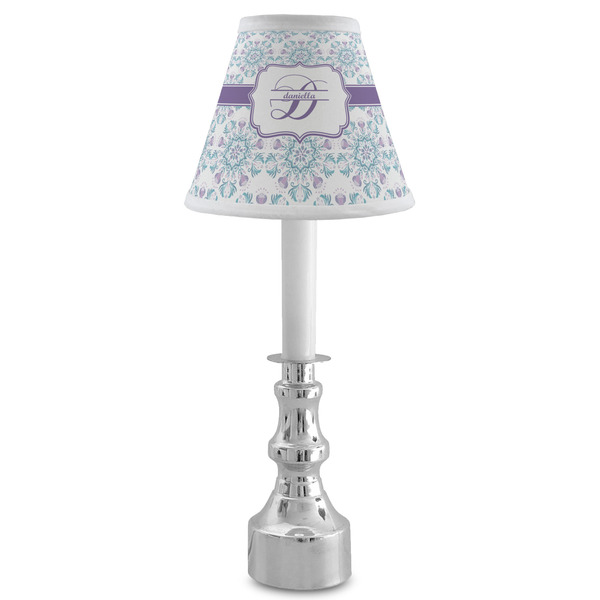 Mandala Floral Small Chandelier Lamp - LIFESTYLE (on candle stick)