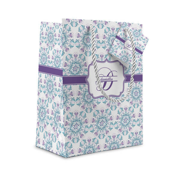 Custom Mandala Floral Small Gift Bag (Personalized)