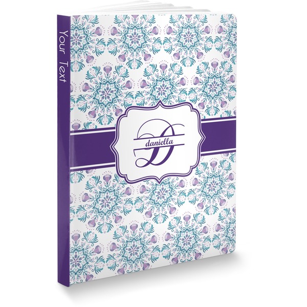Custom Mandala Floral Softbound Notebook - 5.75" x 8" (Personalized)