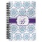 Mandala Floral Spiral Notebook - 7x10 w/ Name and Initial