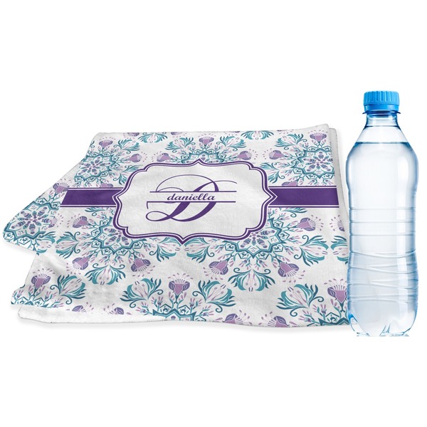 Custom Mandala Floral Sports & Fitness Towel (Personalized)