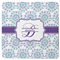 Mandala Floral Square Rubber Backed Coaster (Personalized)