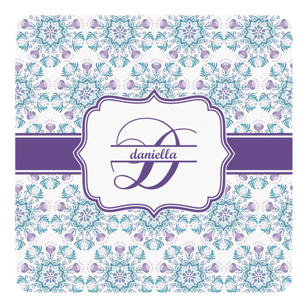 Custom Mandala Floral Square Decal - Small (Personalized)