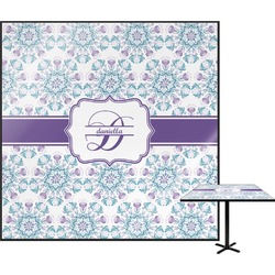 Mandala Floral Square Table Top - 30" (Personalized)