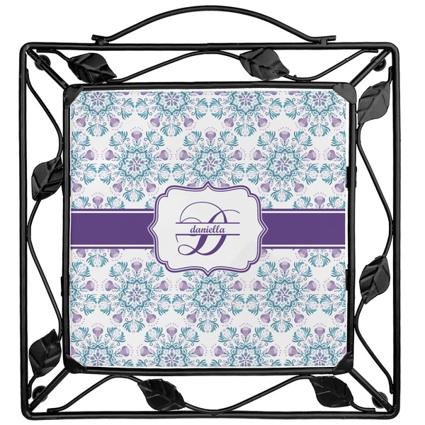Custom Mandala Floral Square Trivet (Personalized)