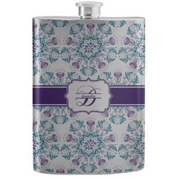 Mandala Floral Stainless Steel Flask (Personalized)