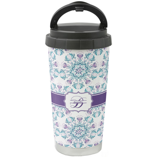 Custom Mandala Floral Stainless Steel Coffee Tumbler (Personalized)