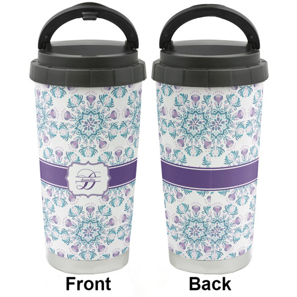 Mandala Floral Stainless Steel Travel Cup - Apvl