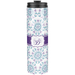 Mandala Floral Stainless Steel Skinny Tumbler - 20 oz (Personalized)