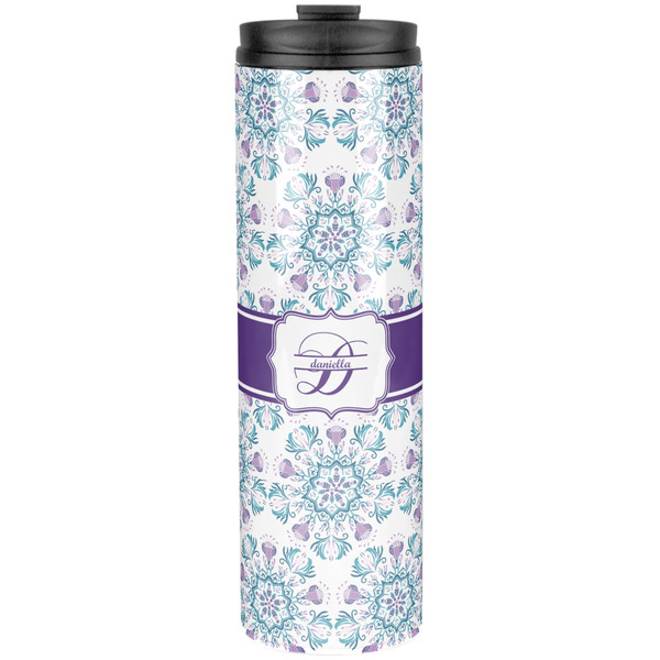 Custom Mandala Floral Stainless Steel Skinny Tumbler - 20 oz (Personalized)