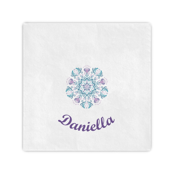 Custom Mandala Floral Cocktail Napkins (Personalized)